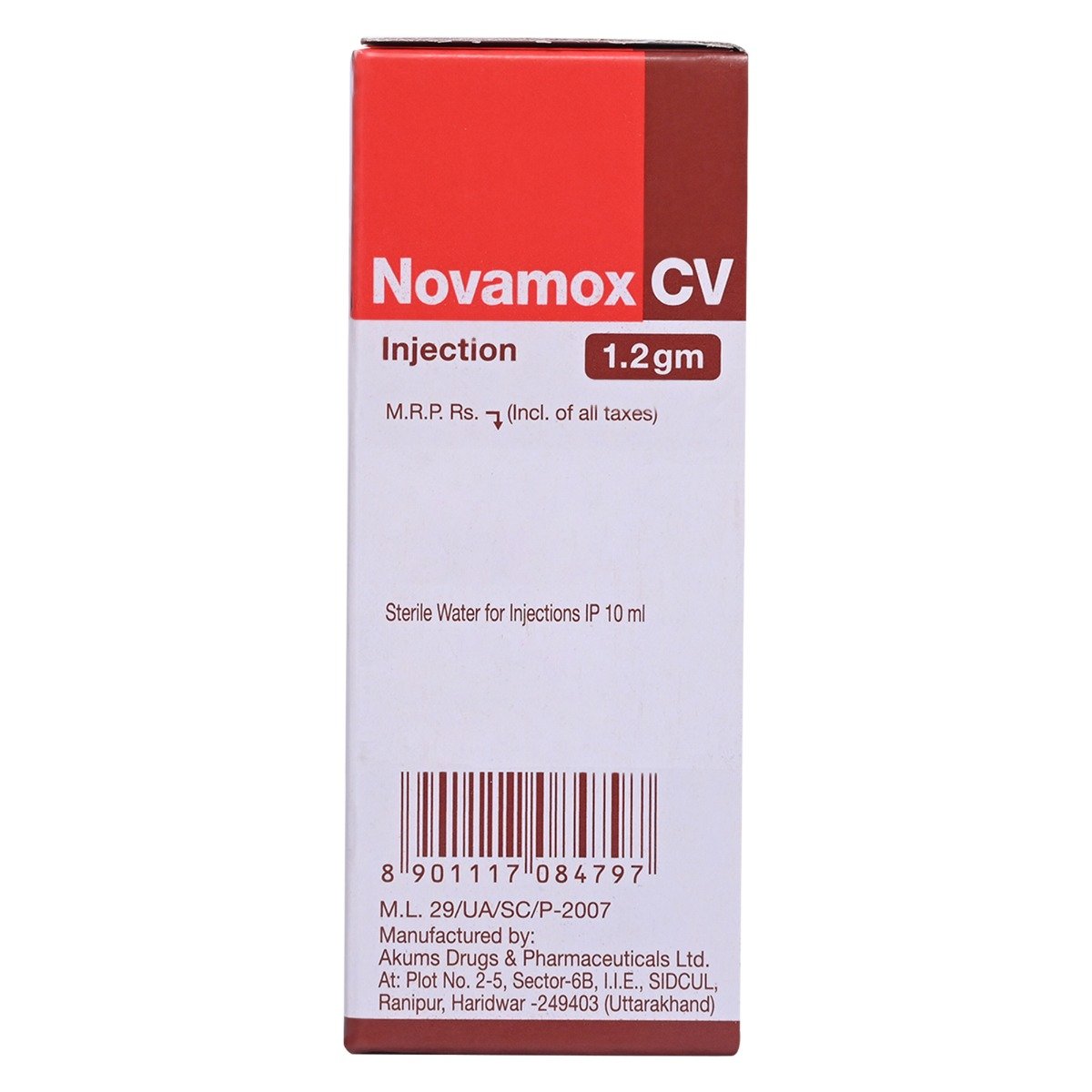 Novamox CV 1.2gm Injection 1's, Pack of 1 INJECTION Novamox CV 1.2gm Injection 1's, Pack of 1 INJECTION