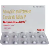 Novaclav-625 Tablet 10's, Pack of 10 TabletS