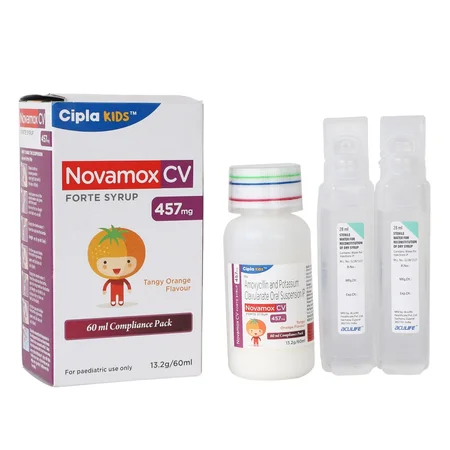 Novamox CV Forte 457 mg Tangy Orange Syrup 60 ml