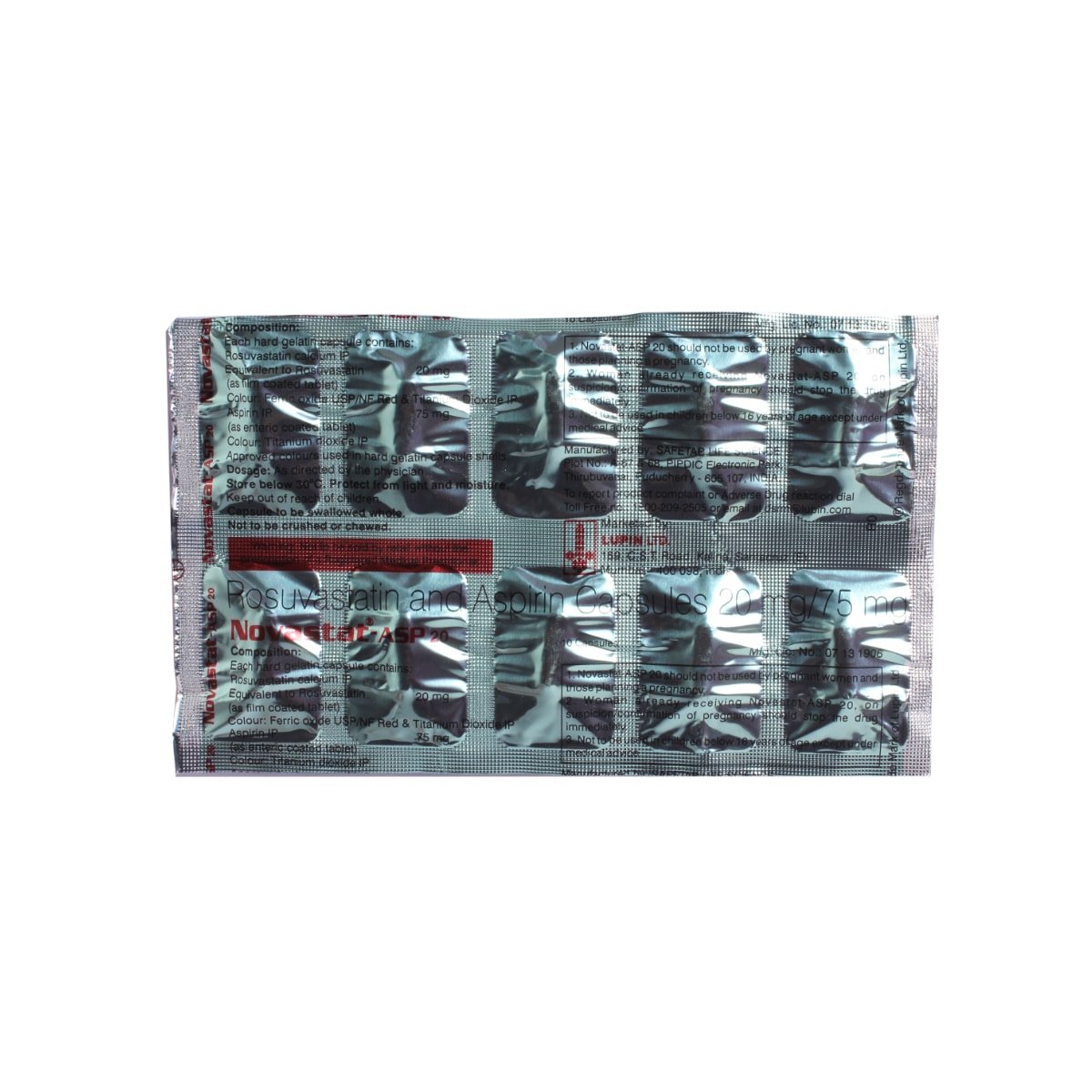 Novastat-ASP Capsule 10's, Pack of 10 CAPSULES Novastat-ASP Capsule 10's, Pack of 10 CAPSULES