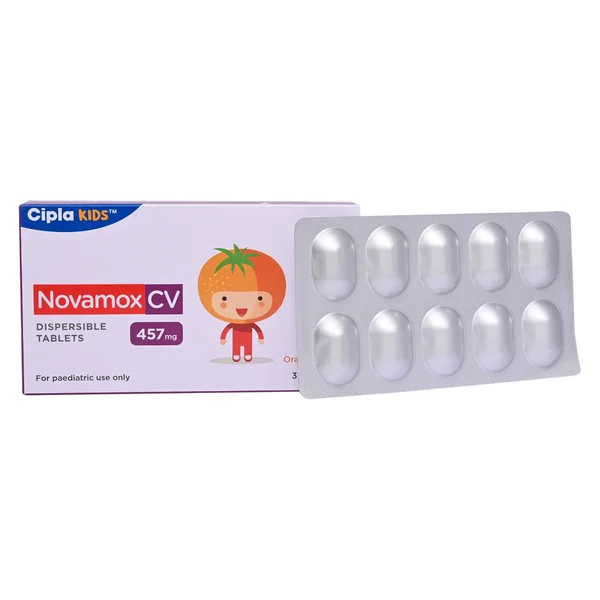 Novamox CV 457 Tangy Orange DT Tablet 10's, Pack of 10 TabletS