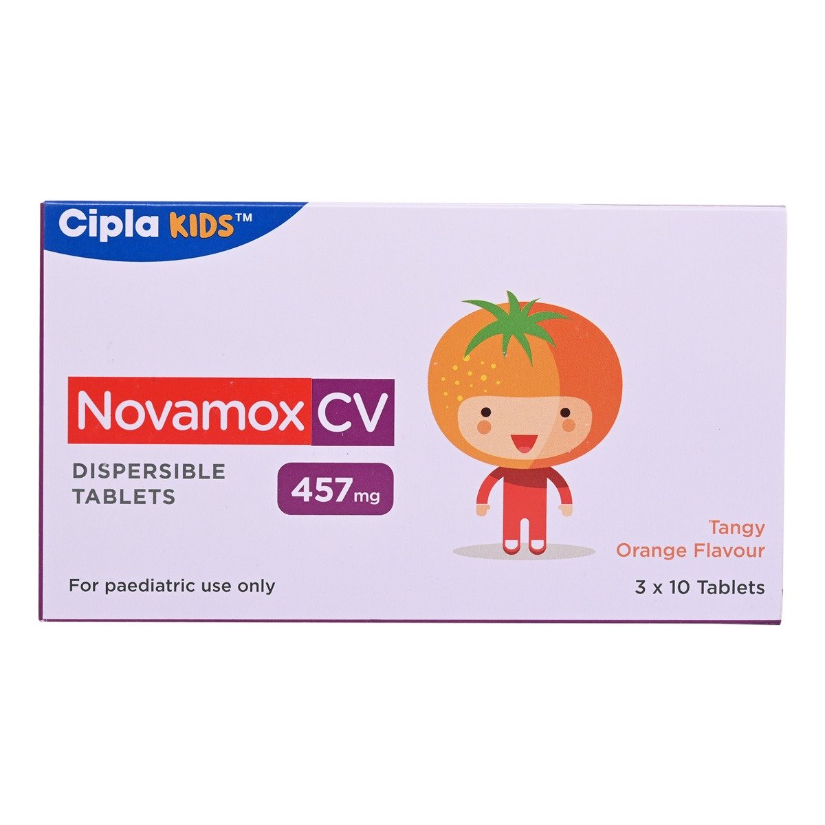 Novamox CV 457 Tangy Orange DT Tablet 10's, Pack of 10 TabletS Novamox CV 457 Tangy Orange DT Tablet 10's, Pack of 10 TabletS