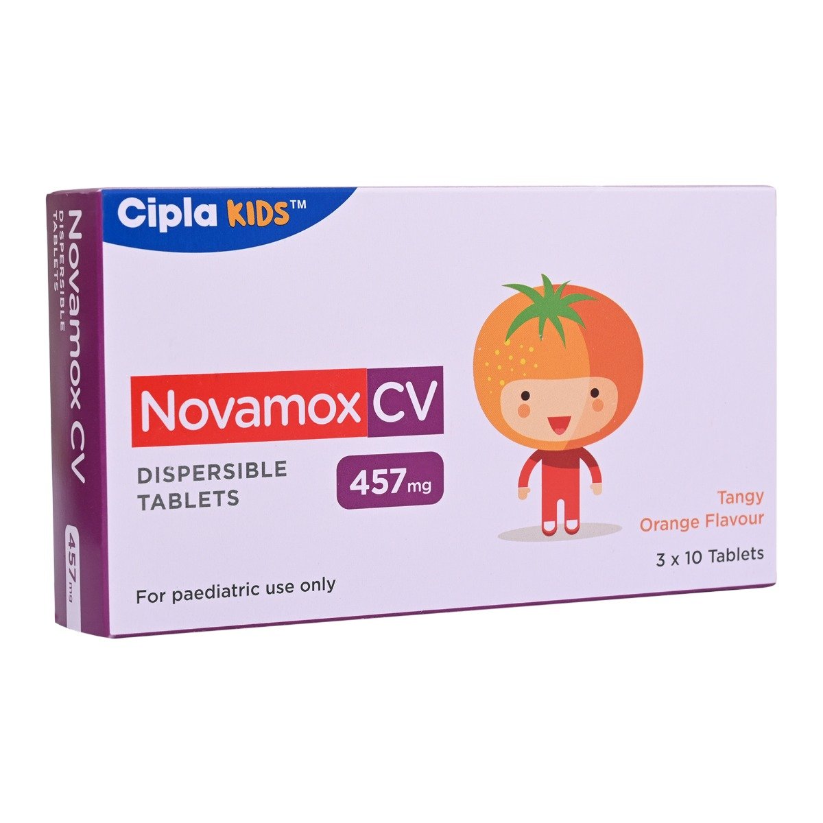 Novamox CV 457 Tangy Orange DT Tablet 10's, Pack of 10 TabletS Novamox CV 457 Tangy Orange DT Tablet 10's, Pack of 10 TabletS