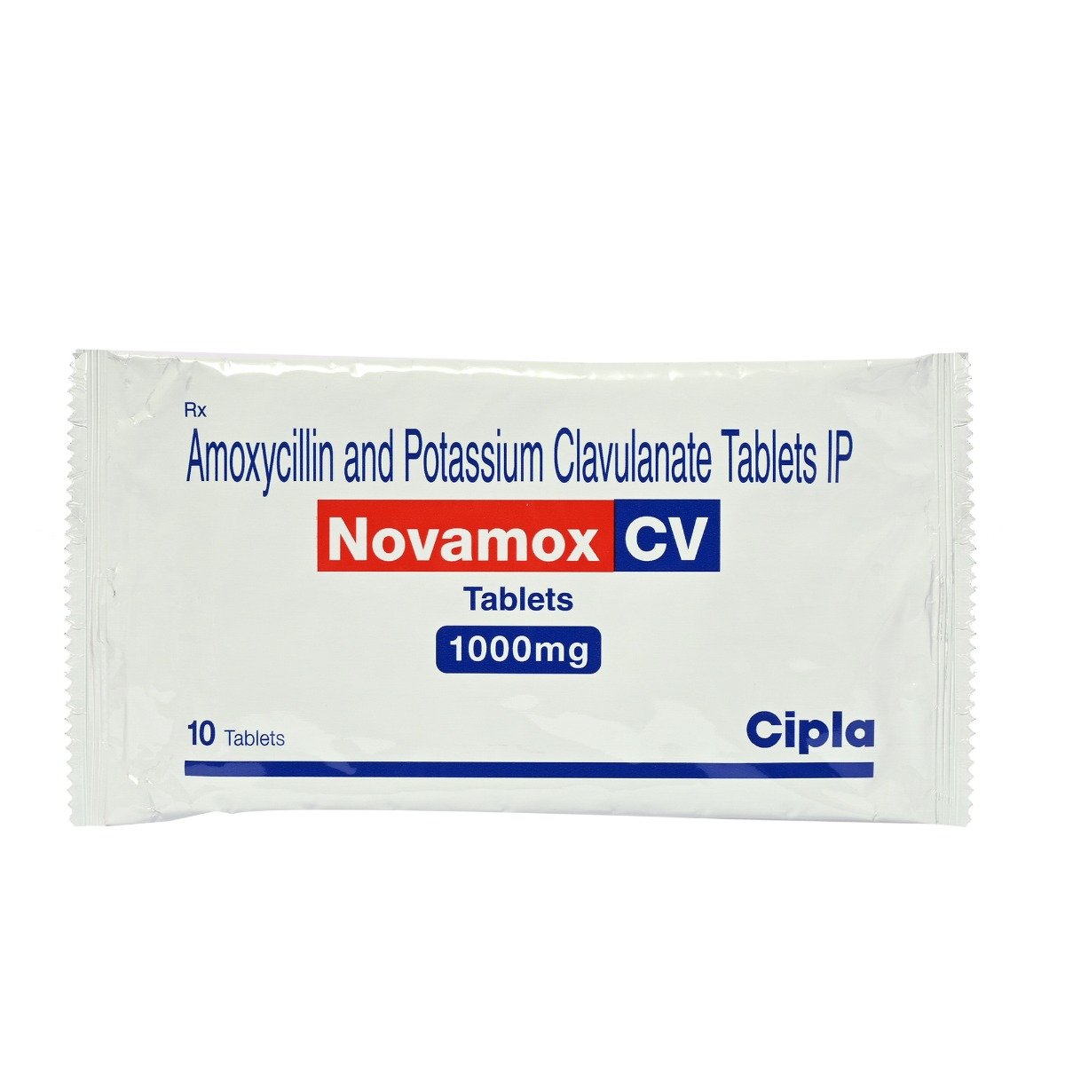 Novamox CV 1000 Tablet 10's, Pack of 10 TabletS Novamox CV 1000 Tablet 10's, Pack of 10 TabletS