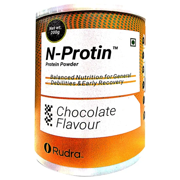 N-Protin Chocolate Flavour Protein Powder, 200 gm Tin
