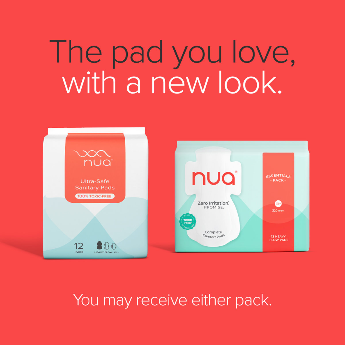 Nua Ultra-Safe Heavy Flow Sanitary Pads XL+ for Women, 12 Count, Pack of 1 Nua Ultra-Safe Heavy Flow Sanitary Pads XL+ for Women, 12 Count, Pack of 1