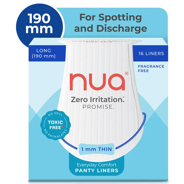 Nua Ultra Soft Everyday Panty Liners, 16 Count, Pack of 1