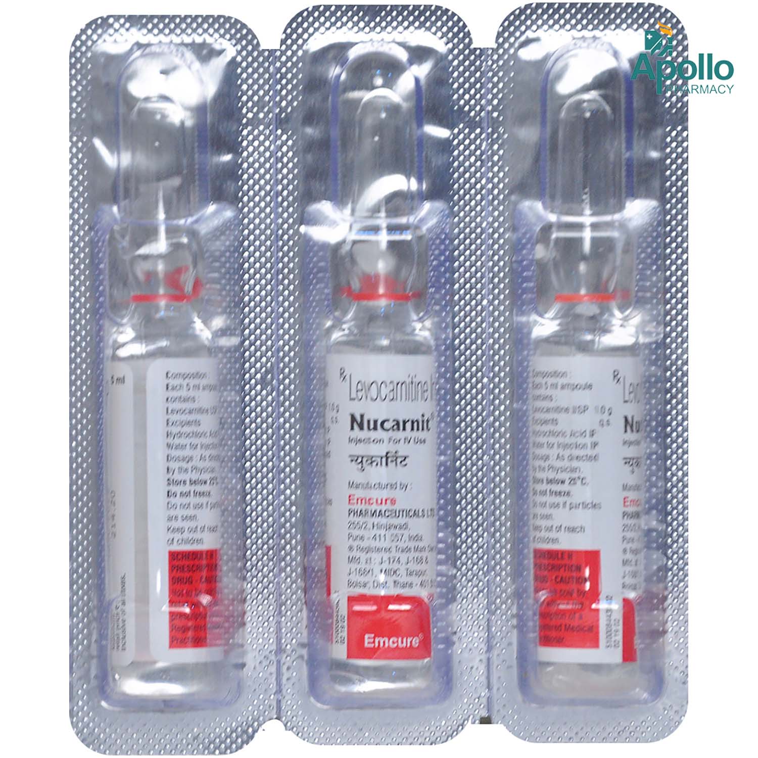 Nucarnit Injection 5 ml, Pack of 1 Injection Nucarnit Injection 5 ml, Pack of 1 Injection