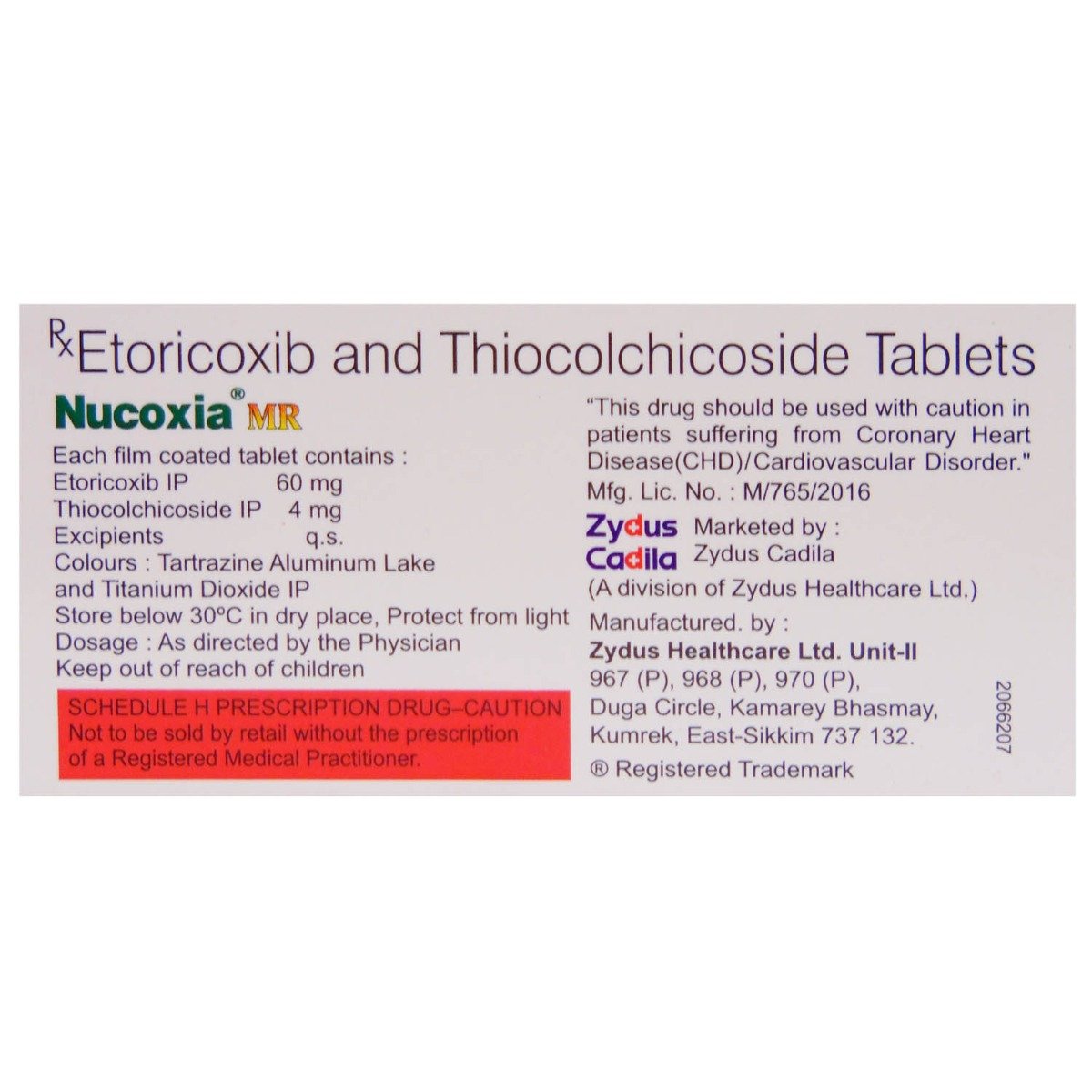 Nucoxia MR Tablet 10's, Pack of 10 TABLETS Nucoxia MR Tablet 10's, Pack of 10 TABLETS