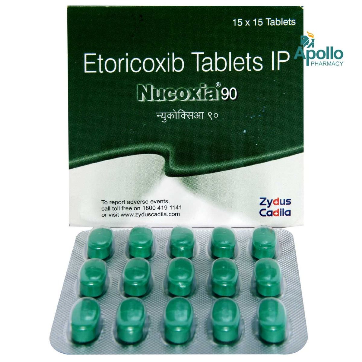 Nucoxia 90 Tablet 15's Price, Uses, Side Effects, Composition Apollo