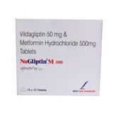 Nugliptin M 500/50mg Tablet 15's, Pack of 15 TabletS