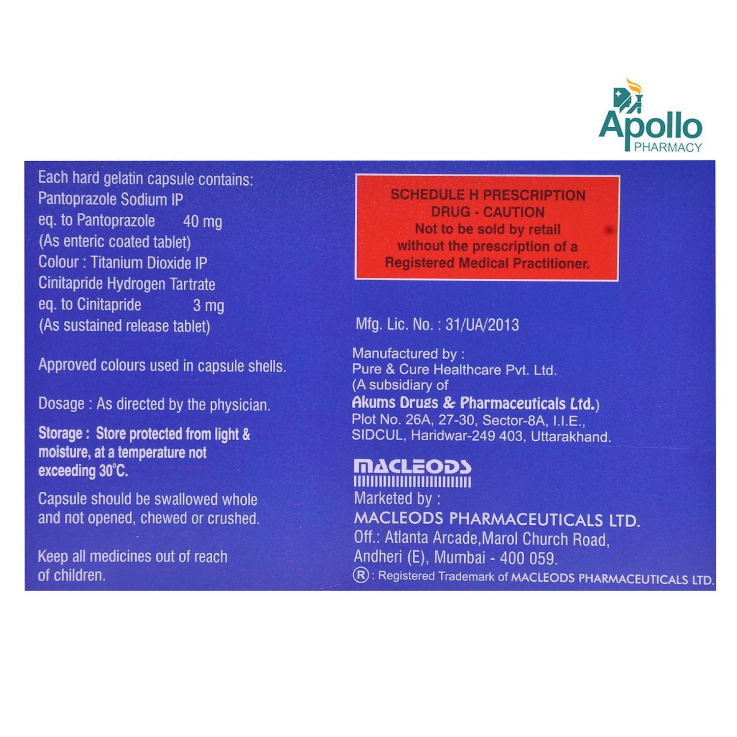 Nupenta CP Capsule 10's, Pack of 10 CAPSULES Nupenta CP Capsule 10's, Pack of 10 CAPSULES