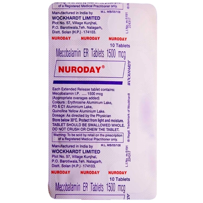 Nuroday Tablet 10's, Pack of 10 TabletS