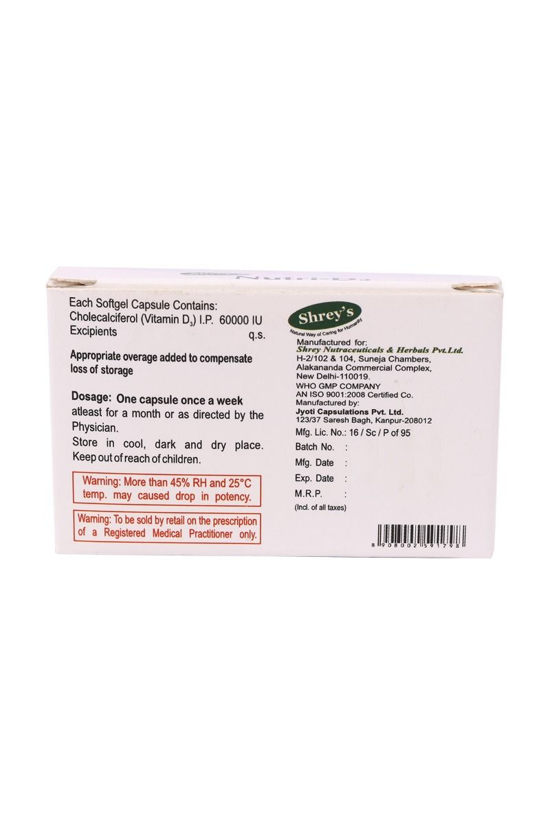 Nutri D3 Capsule 4's Price, Uses, Side Effects, Composition Apollo