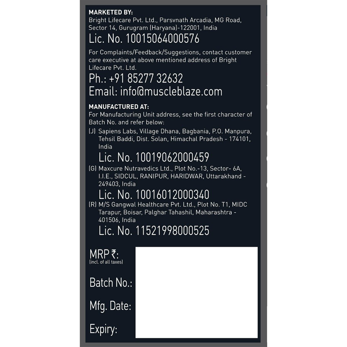 MuscleBlaze Creatine Monohydrate CreAMP Unflavoured Powder, 250 gm, Pack of 1 MuscleBlaze Creatine Monohydrate CreAMP Unflavoured Powder, 250 gm, Pack of 1