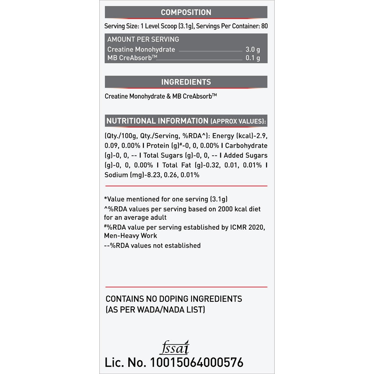MuscleBlaze Creatine Monohydrate CreAMP Unflavoured Powder, 250 gm, Pack of 1 MuscleBlaze Creatine Monohydrate CreAMP Unflavoured Powder, 250 gm, Pack of 1