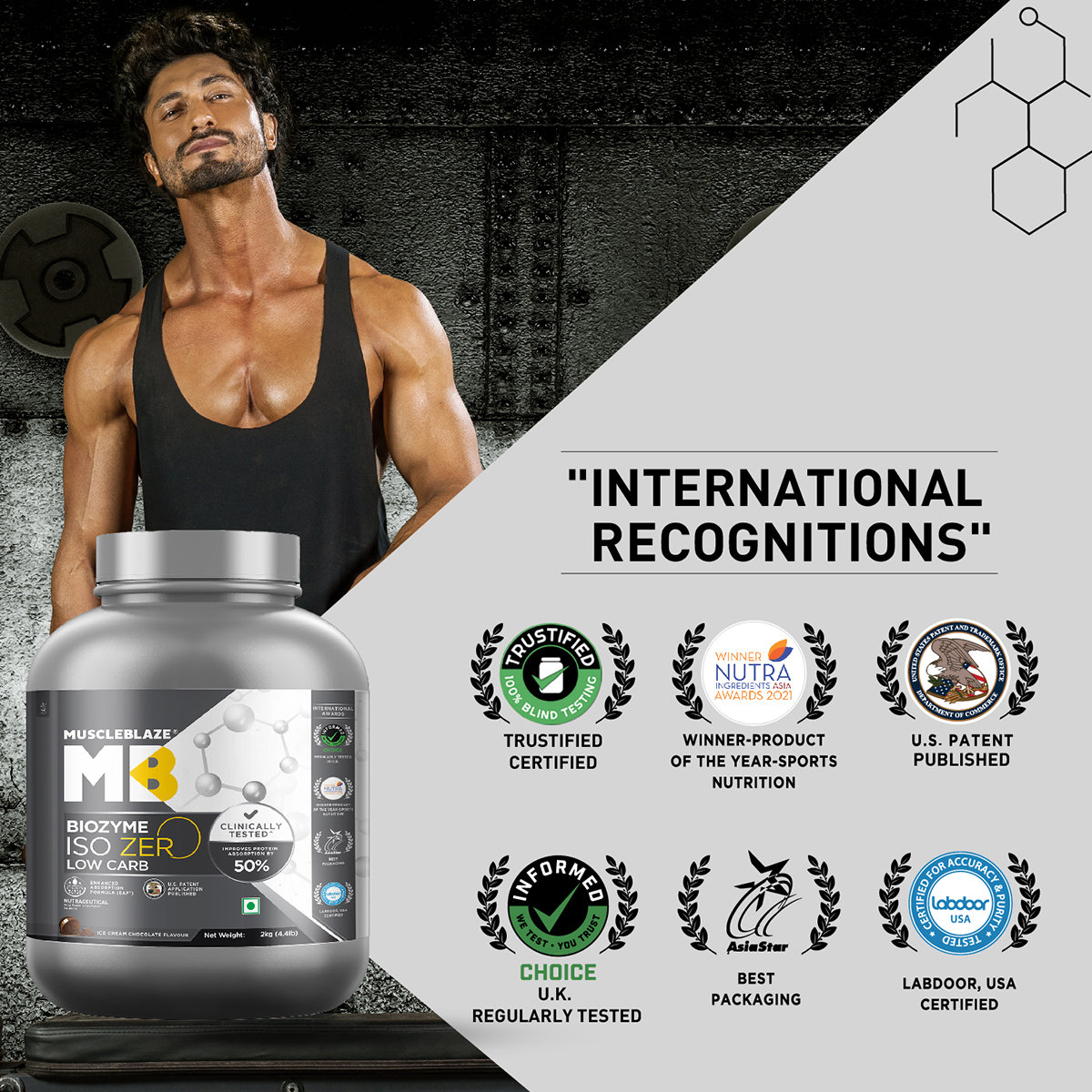 MuscleBlaze Biozyme Iso-Zero Low Carb Ice Cream Chocolate Flavour Powder, 2 kg, Pack of 1 MuscleBlaze Biozyme Iso-Zero Low Carb Ice Cream Chocolate Flavour Powder, 2 kg, Pack of 1