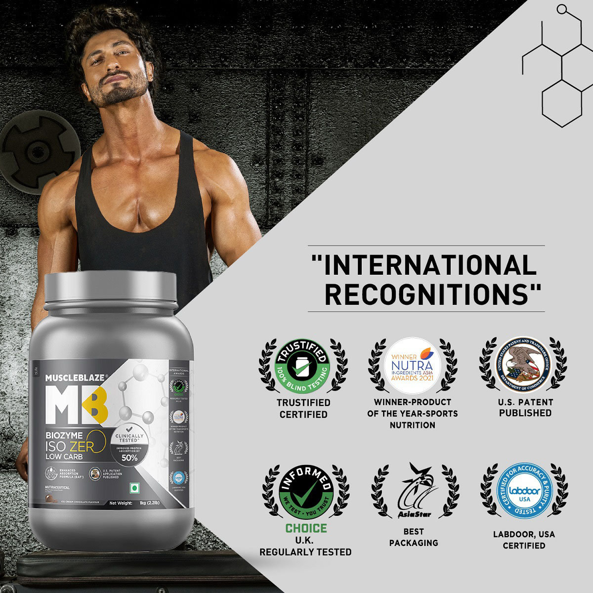 MuscleBlaze Biozyme Iso-Zero Low Carb Ice Cream Chocolate Flavour Powder, 1 kg, Pack of 1 MuscleBlaze Biozyme Iso-Zero Low Carb Ice Cream Chocolate Flavour Powder, 1 kg, Pack of 1