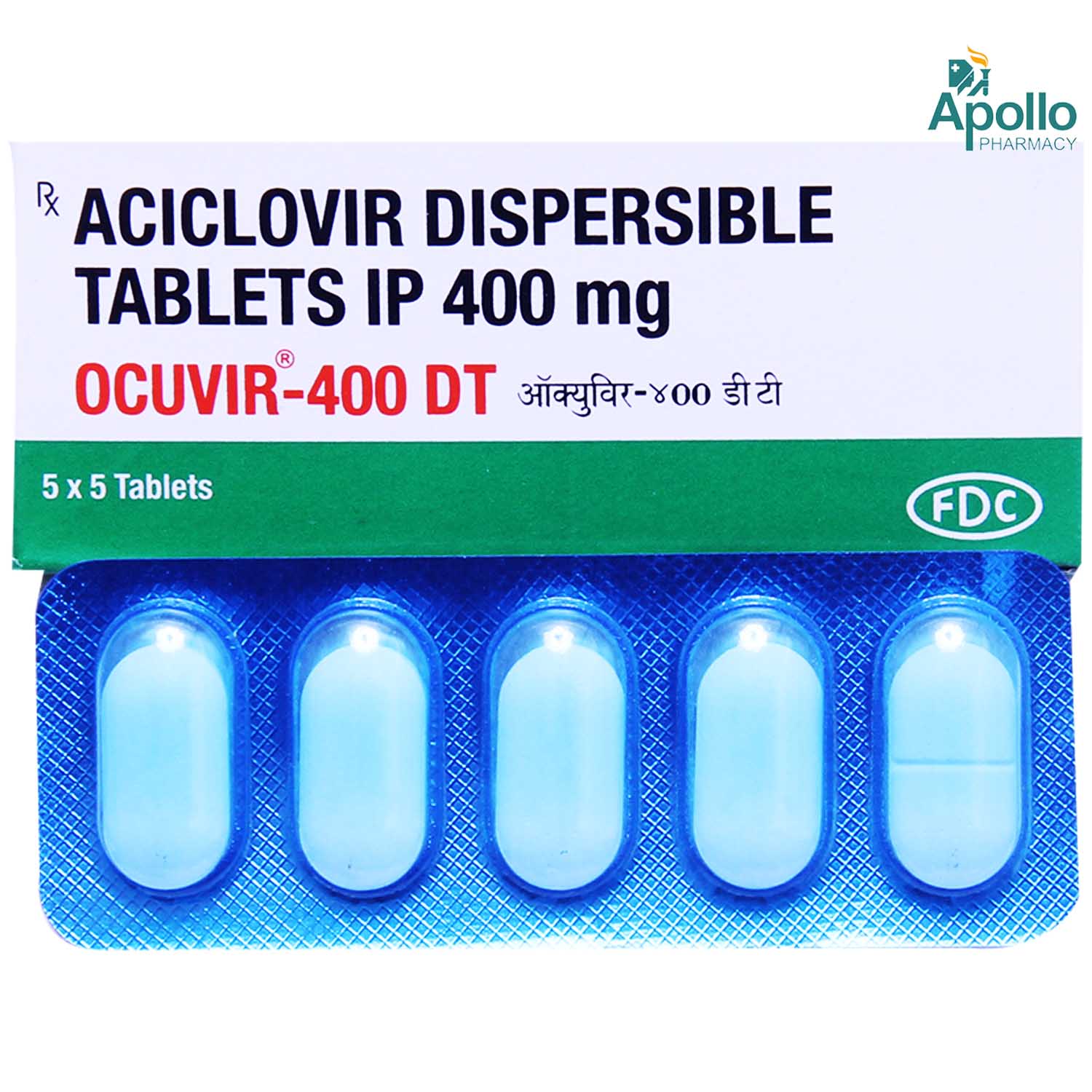 Ocuvir-400 DT Tablet 5's, Pack of 5 TABLETS Ocuvir-400 DT Tablet 5's, Pack of 5 TABLETS