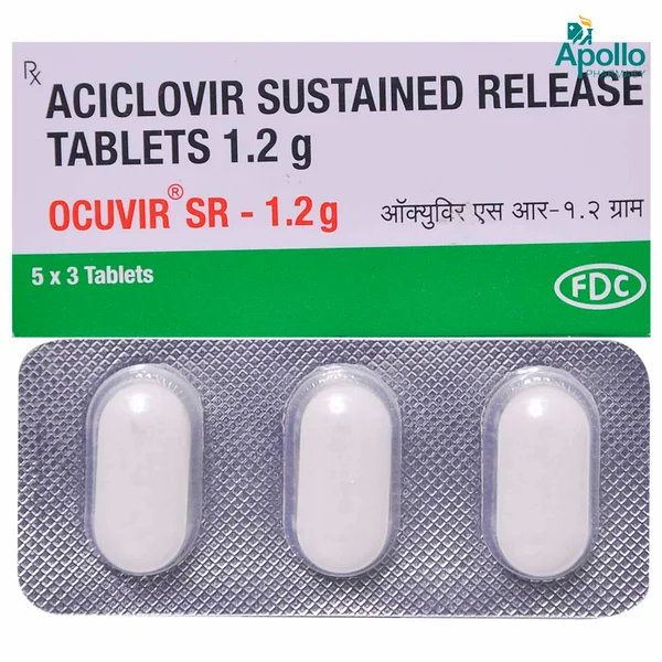 Ocuvir SR-1.2 gm Tablet 3's, Pack of 3 TabletS