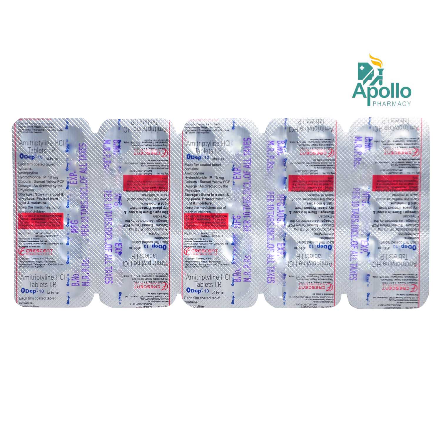 Odep-10 Tablet 10's, Pack of 10 TABLETS Odep-10 Tablet 10's, Pack of 10 TABLETS