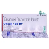 Odoxil 125 DT Tablet 10's, Pack of 10 TabletS