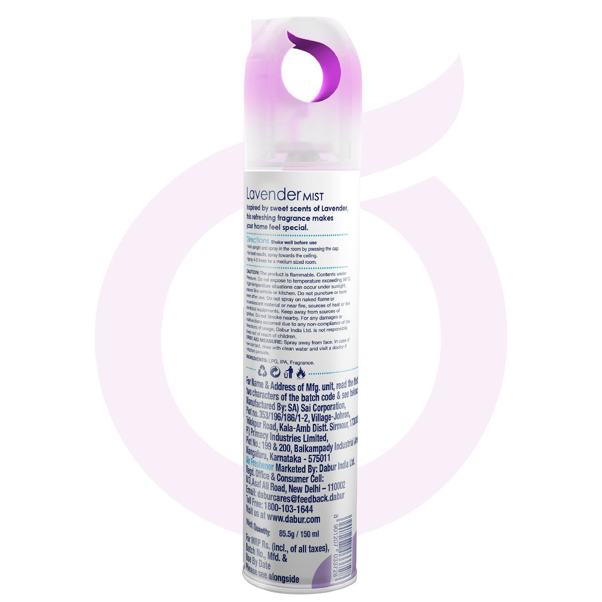 Odonil Lavender Mist Room Freshener, 150 ml, Pack of 1 Odonil Lavender Mist Room Freshener, 150 ml, Pack of 1