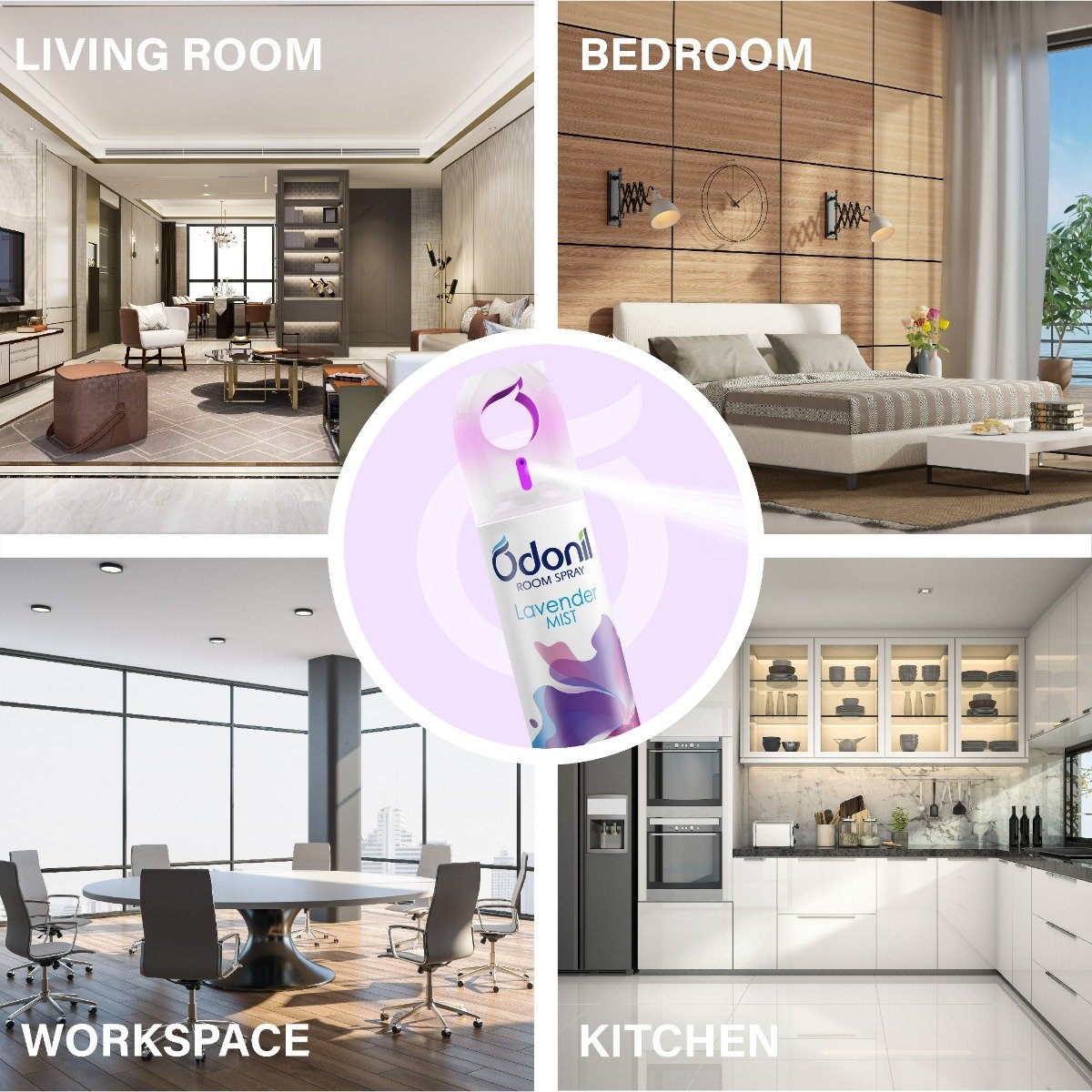 Odonil Lavender Mist Room Freshener, 150 ml, Pack of 1 Odonil Lavender Mist Room Freshener, 150 ml, Pack of 1