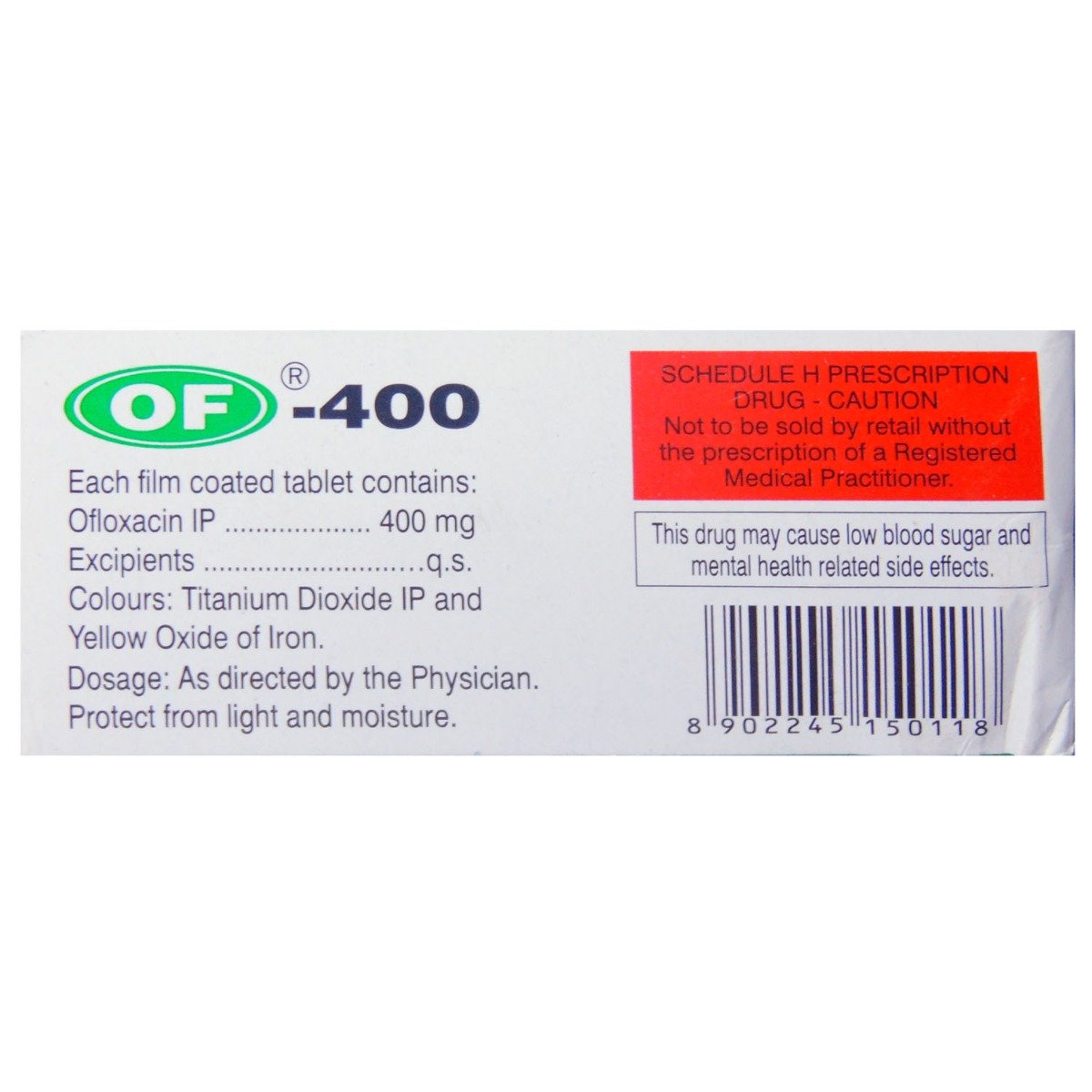 OF-400 Tablet 10's, Pack of 10 TabletS OF-400 Tablet 10's, Pack of 10 TabletS