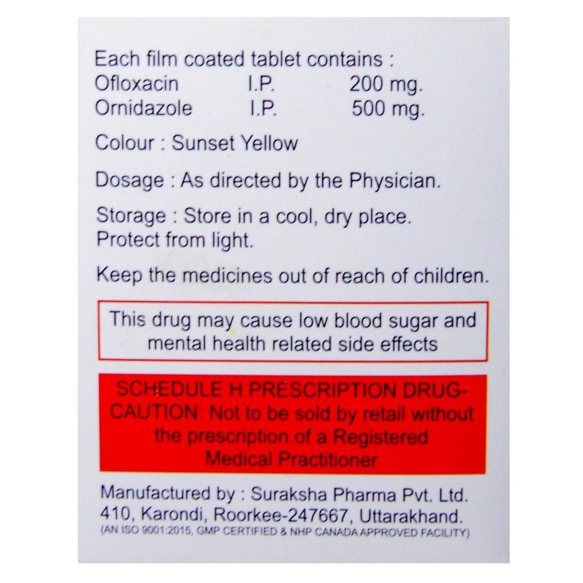 Ofel OZ Tablet 10's, Pack of 10 TabletS Ofel OZ Tablet 10's, Pack of 10 TabletS