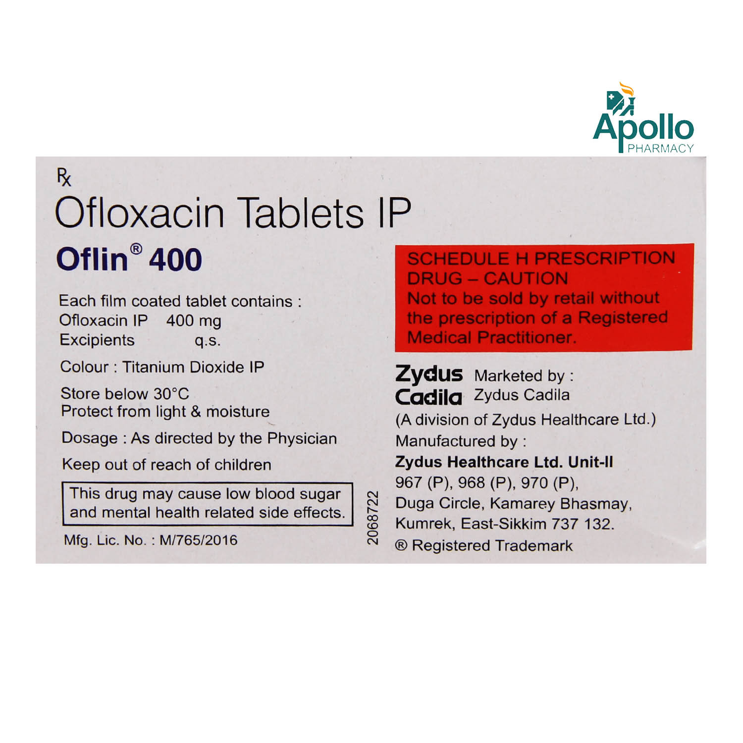 Oflin 400 Tablet 10's, Pack of 10 TABLETS Oflin 400 Tablet 10's, Pack of 10 TABLETS