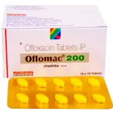 Oflomac 200 Tablet 10's, Pack of 10 TABLETS
