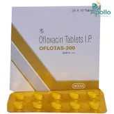 OFLOTAS 200MG TABLET, Pack of 10 TABLETS