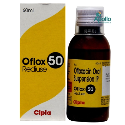 Oflox 50 Rediuse Suspension 60 ml, Pack of 1 Suspension