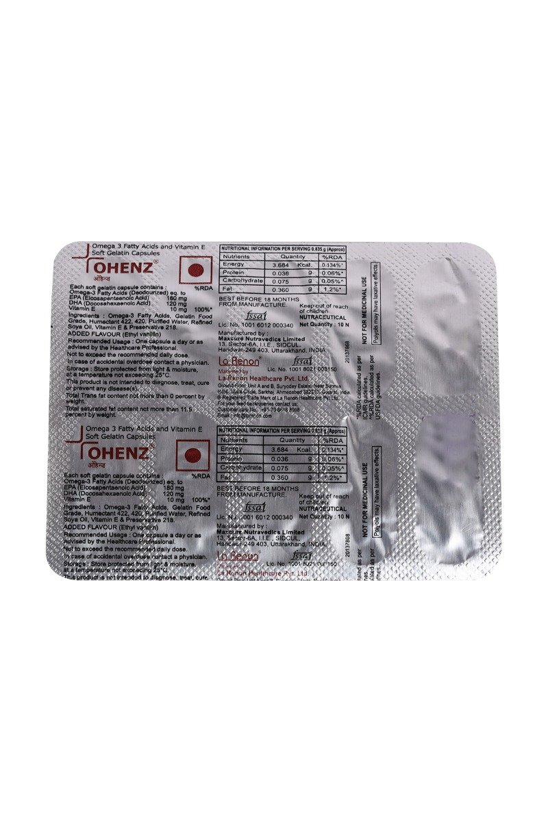 Ohenz Softgel Capsule 10's Ohenz Softgel Capsule 10's