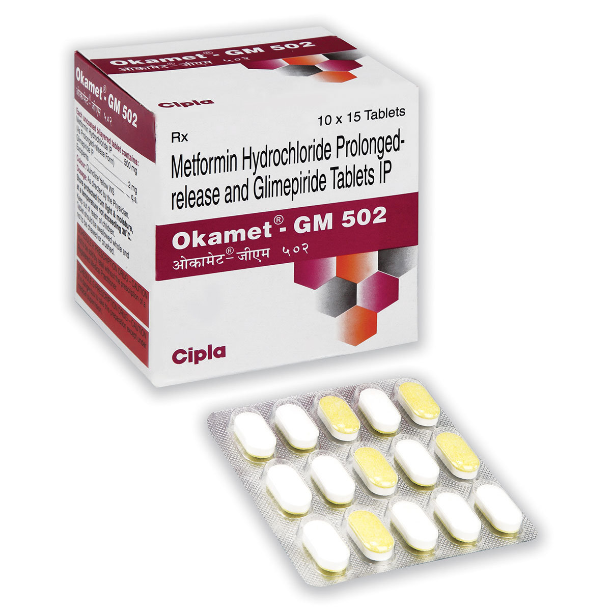 Okamet-GM 502 Tablet 15's, Pack of 15 TABLETS Okamet-GM 502 Tablet 15's, Pack of 15 TABLETS