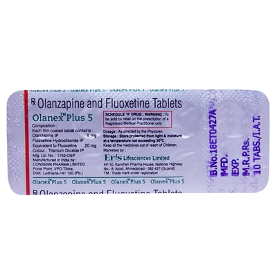 Olanex Plus 5 Tablet 10's, Pack of 10 TabletS