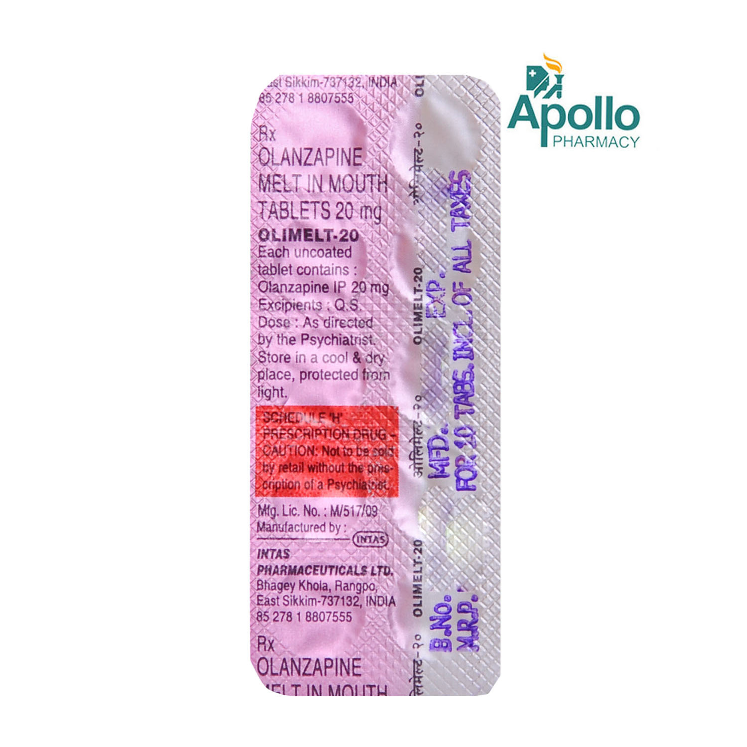 Olimelt-20 Tablet 10's, Pack of 10 TABLETS Olimelt-20 Tablet 10's, Pack of 10 TABLETS