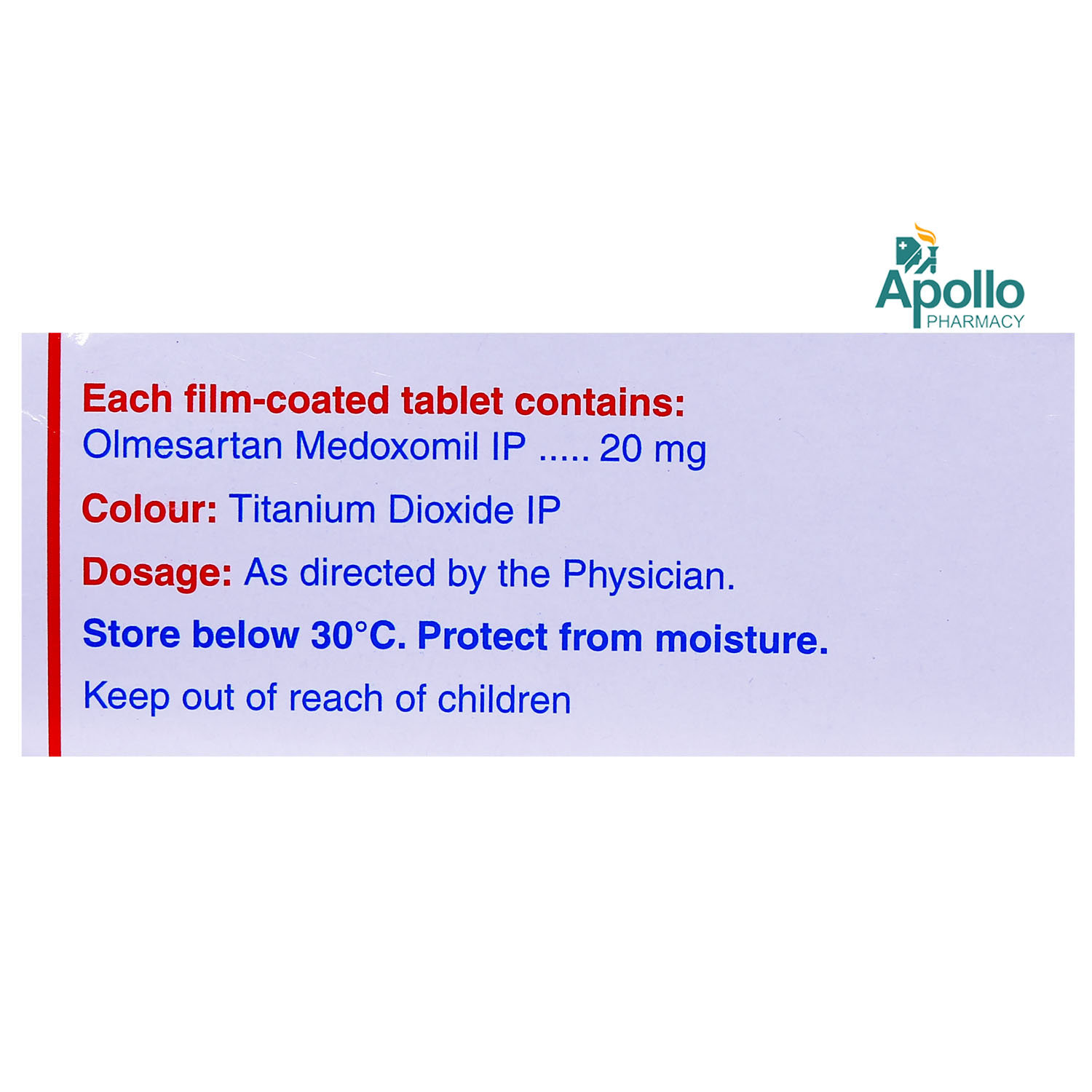 Olmecip 20 Tablet 10's, Pack of 10 TABLETS Olmecip 20 Tablet 10's, Pack of 10 TABLETS