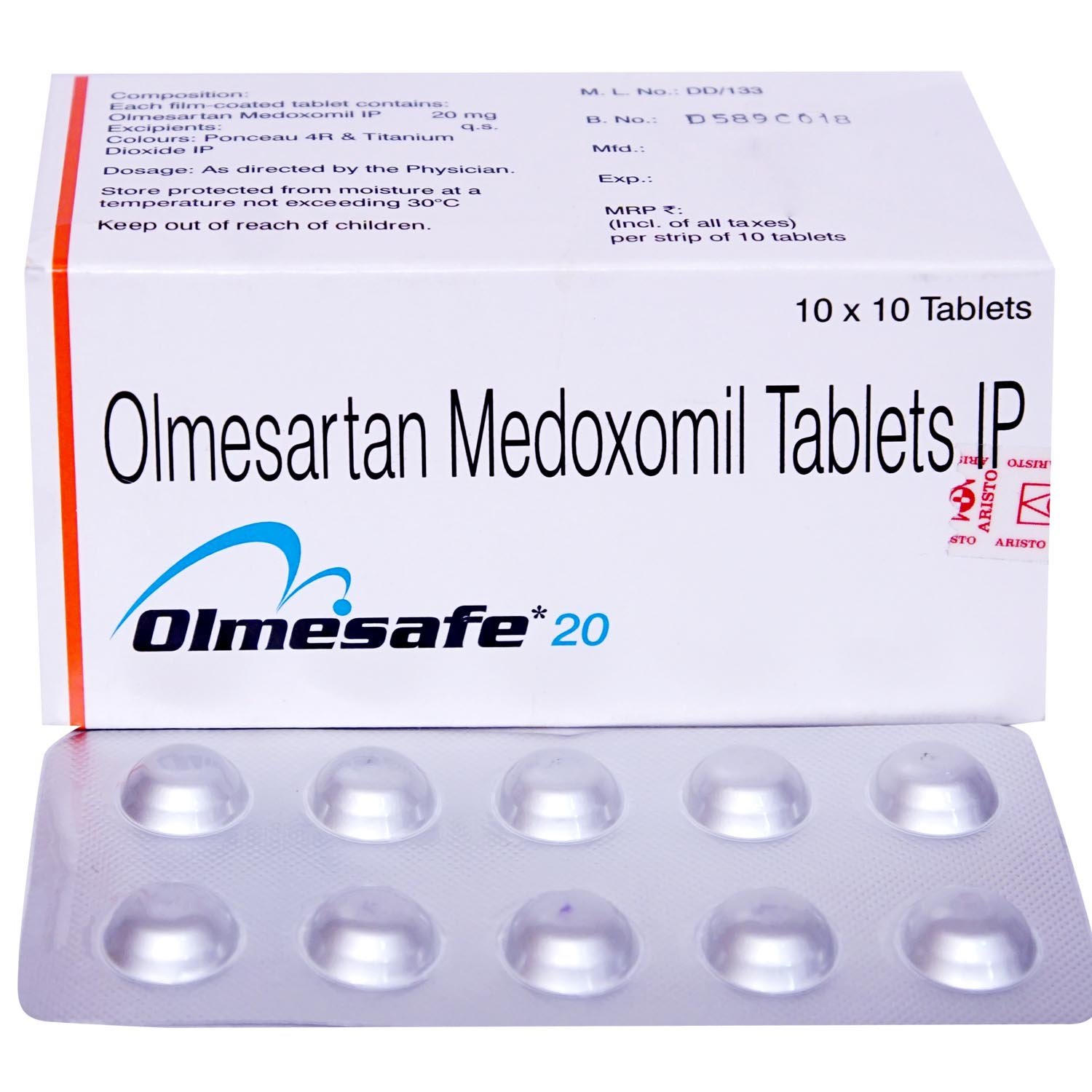 Olmesafe 20 Tablet 10's, Pack of 10 TabletS Olmesafe 20 Tablet 10's, Pack of 10 TabletS
