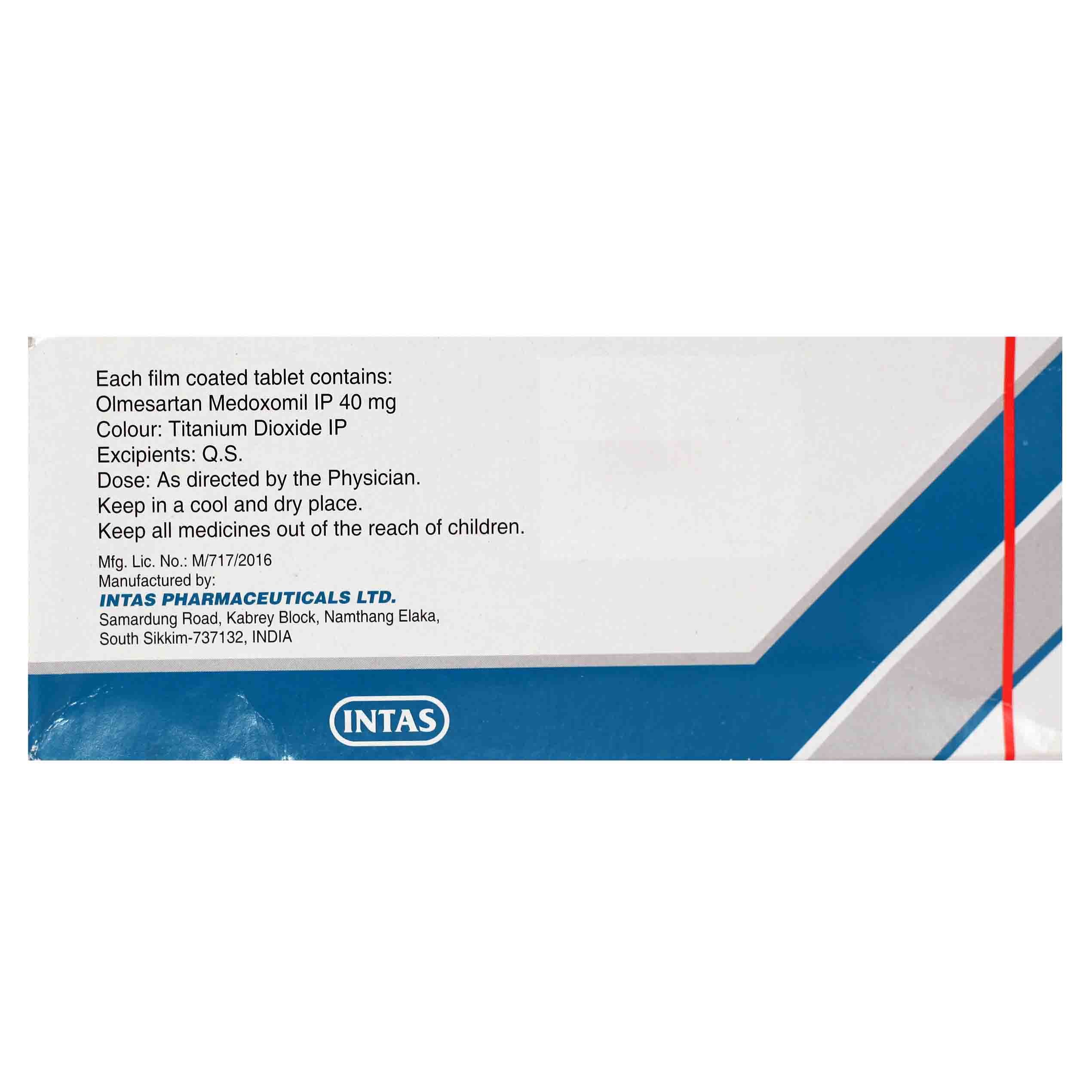 Olmark-40 Tablet 10's, Pack of 10 TABLETS Olmark-40 Tablet 10's, Pack of 10 TABLETS