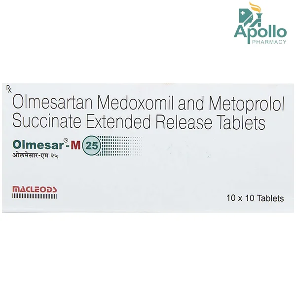 Olmesar-M 25 Tablet 10's, Pack of 10 TABLETS