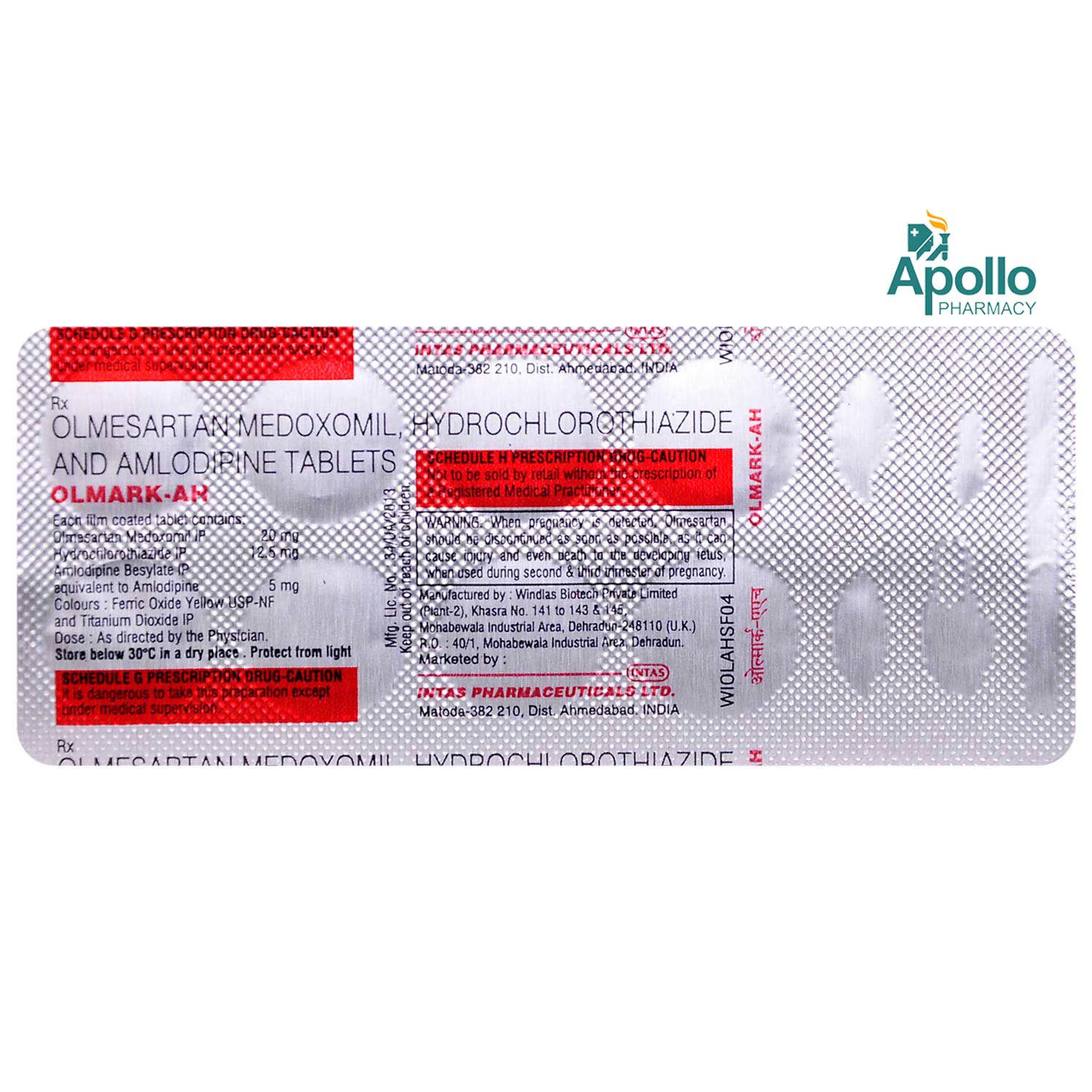 Olmark Olmark AH Tablet 10's Price, Uses, Side Effects, Composition - Apollo ...