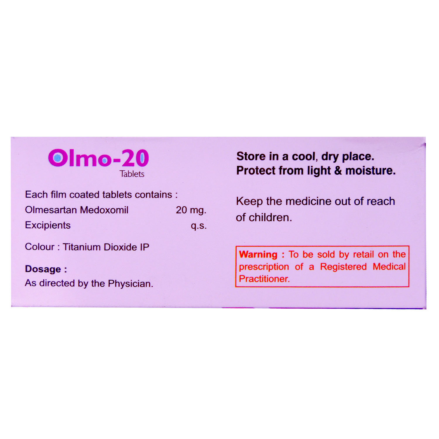 Olmo-20 Tablet 10's, Pack of 10 TabletS Olmo-20 Tablet 10's, Pack of 10 TabletS