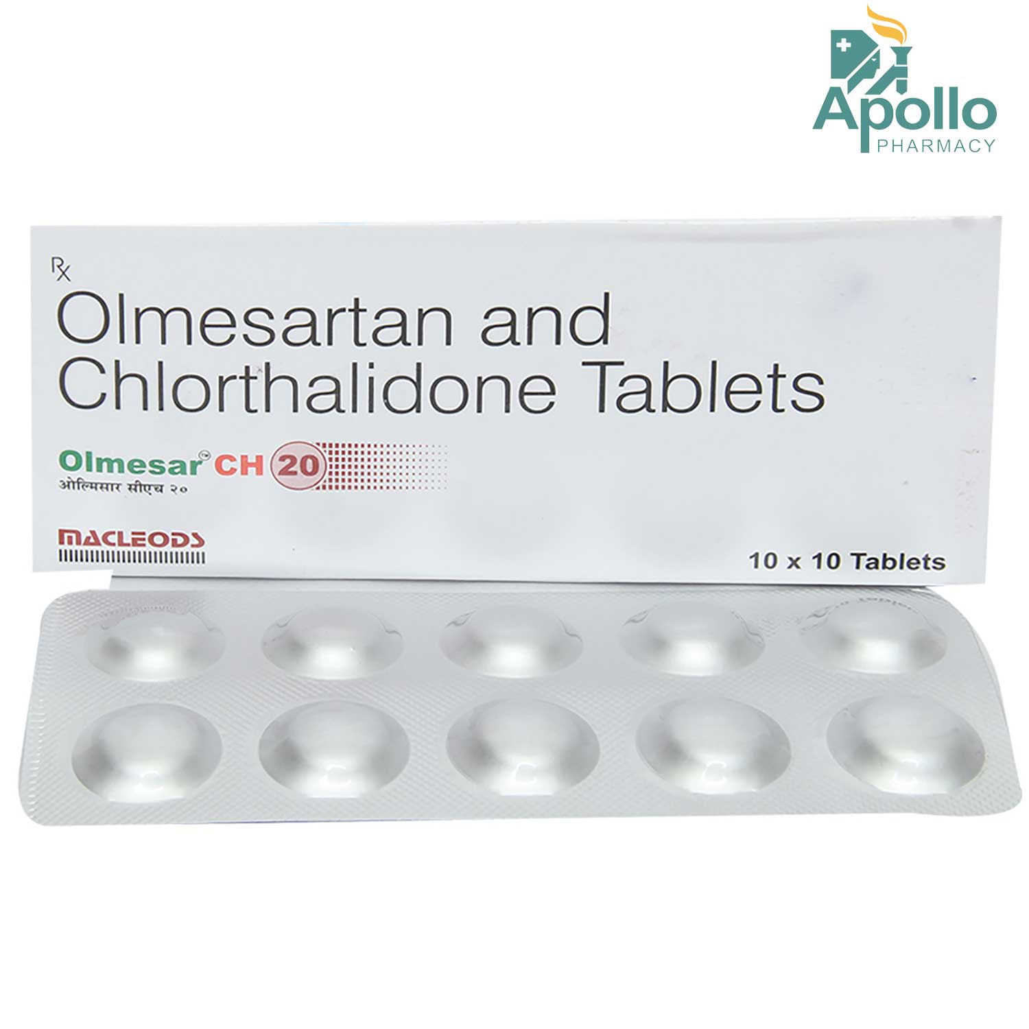 Olmesar CH 20mg Tablet 10's, Pack of 10 TABLETS Olmesar CH 20mg Tablet 10's, Pack of 10 TABLETS
