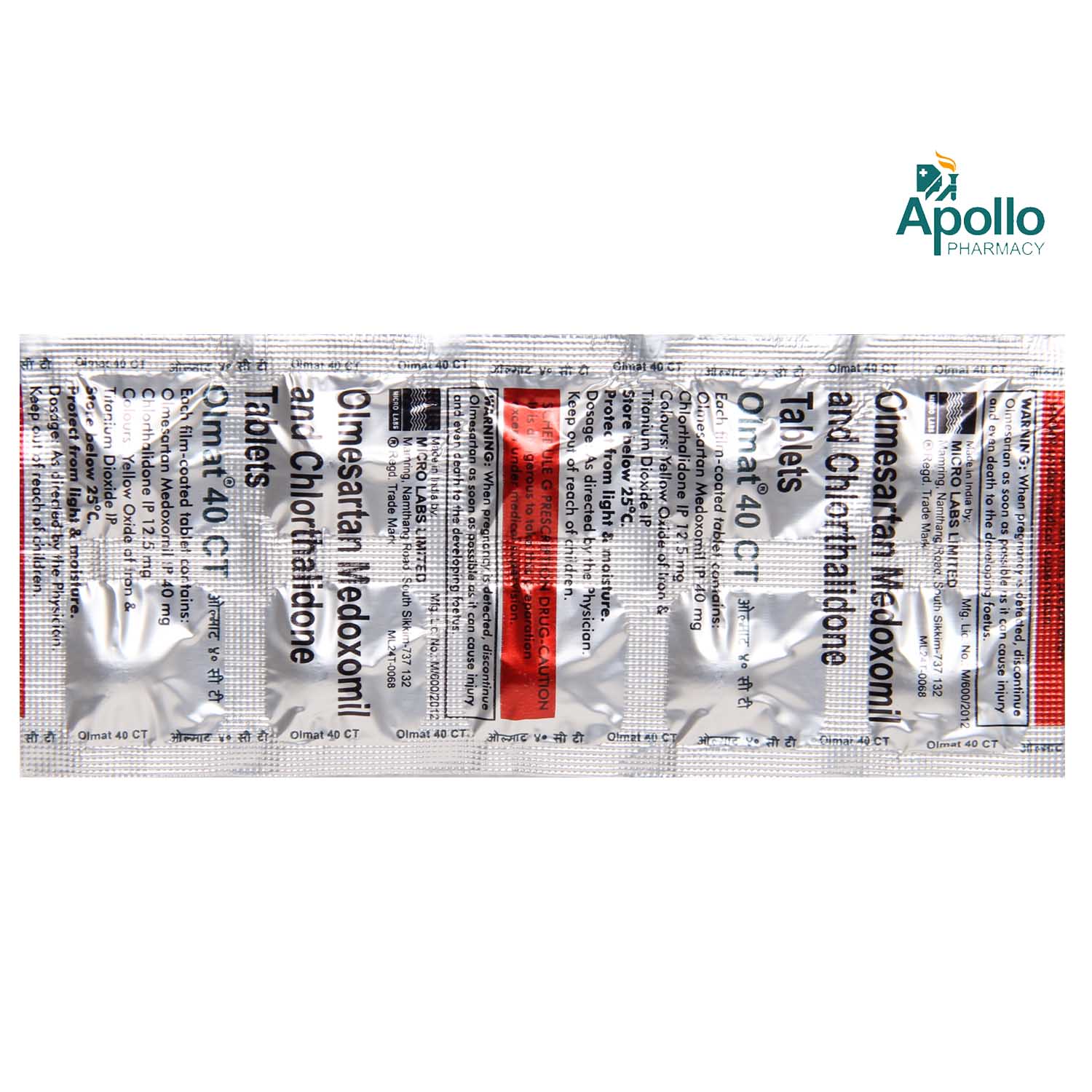 Olmat 40 CT Tablet 10's, Pack of 10 TABLETS Olmat 40 CT Tablet 10's, Pack of 10 TABLETS