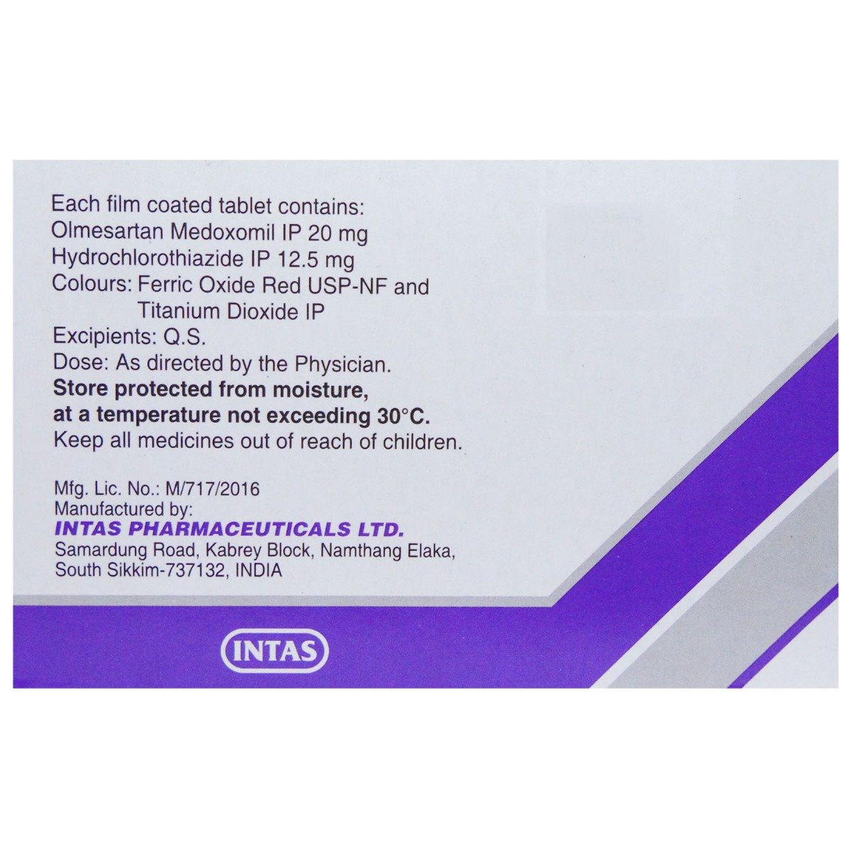 Olmark-H 20 mg Tablet 15's, Pack of 15 TabletS Olmark-H 20 mg Tablet 15's, Pack of 15 TabletS