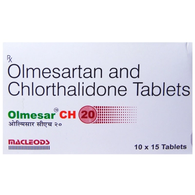 Olmesar CH 20 Tablet 15's, Pack of 15 TabletS