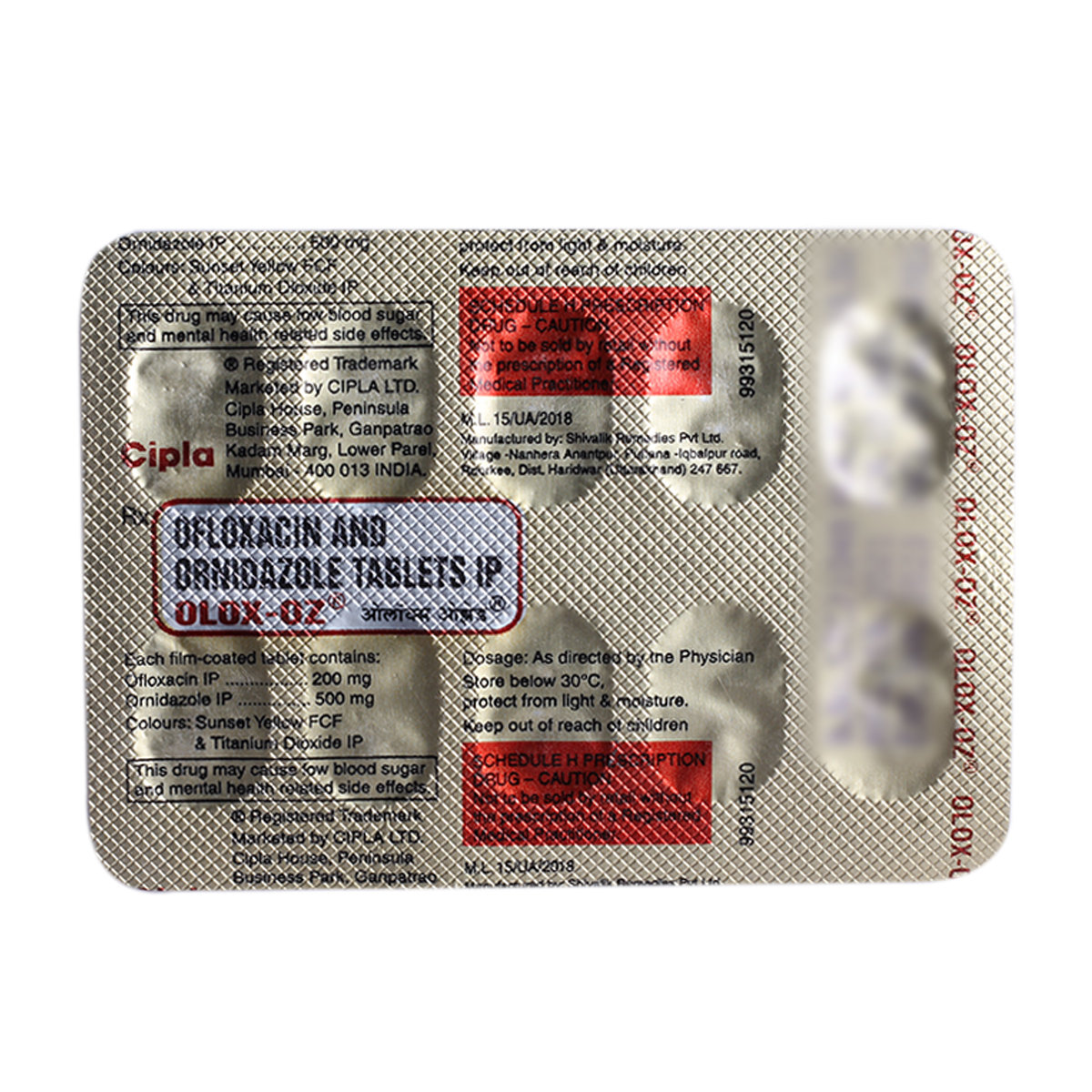 Olox OZ Tablet 10's, Pack of 10 TABLETS Olox OZ Tablet 10's, Pack of 10 TABLETS