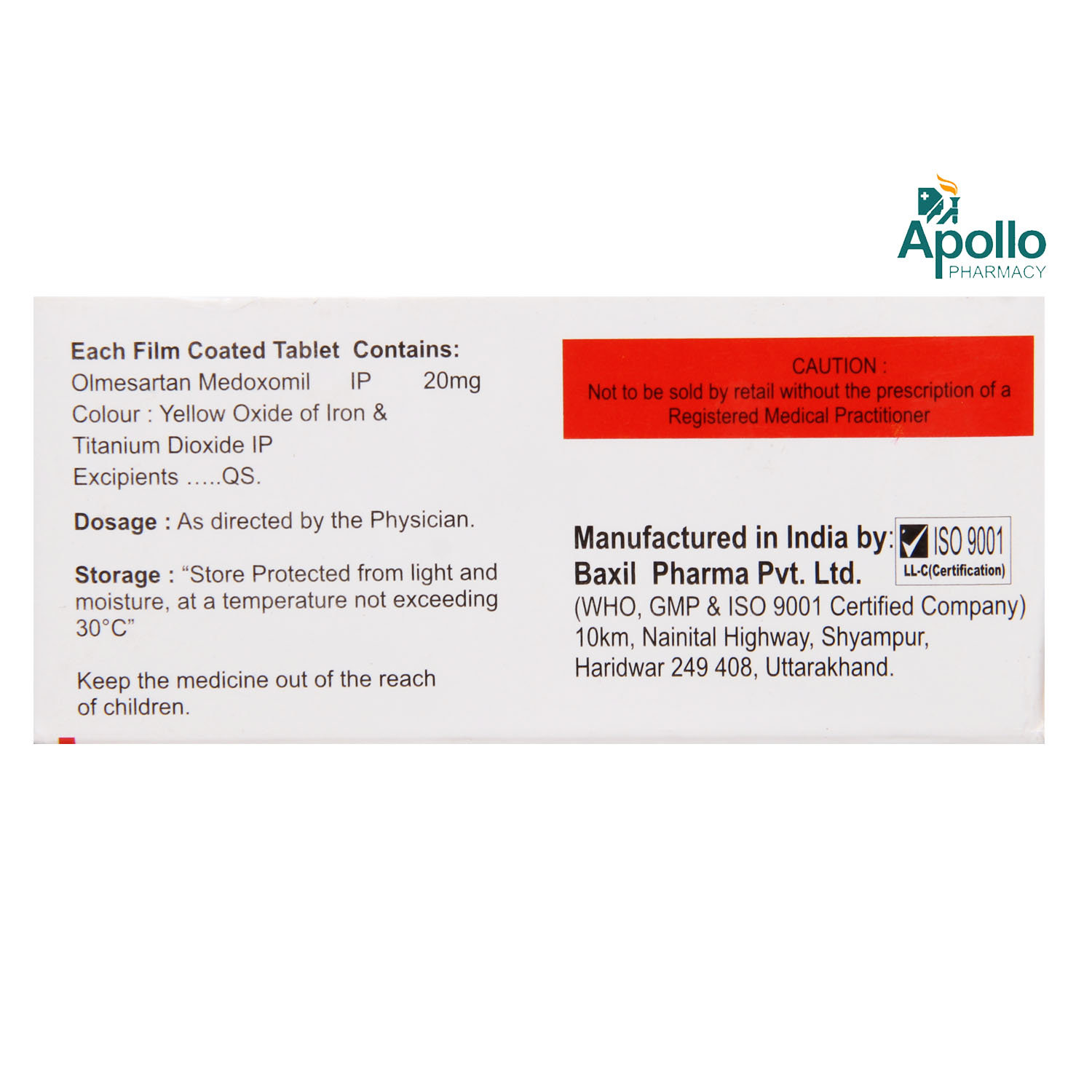 Olvas 20 Tablet 10's, Pack of 10 TABLETS Olvas 20 Tablet 10's, Pack of 10 TABLETS